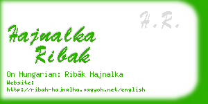 hajnalka ribak business card